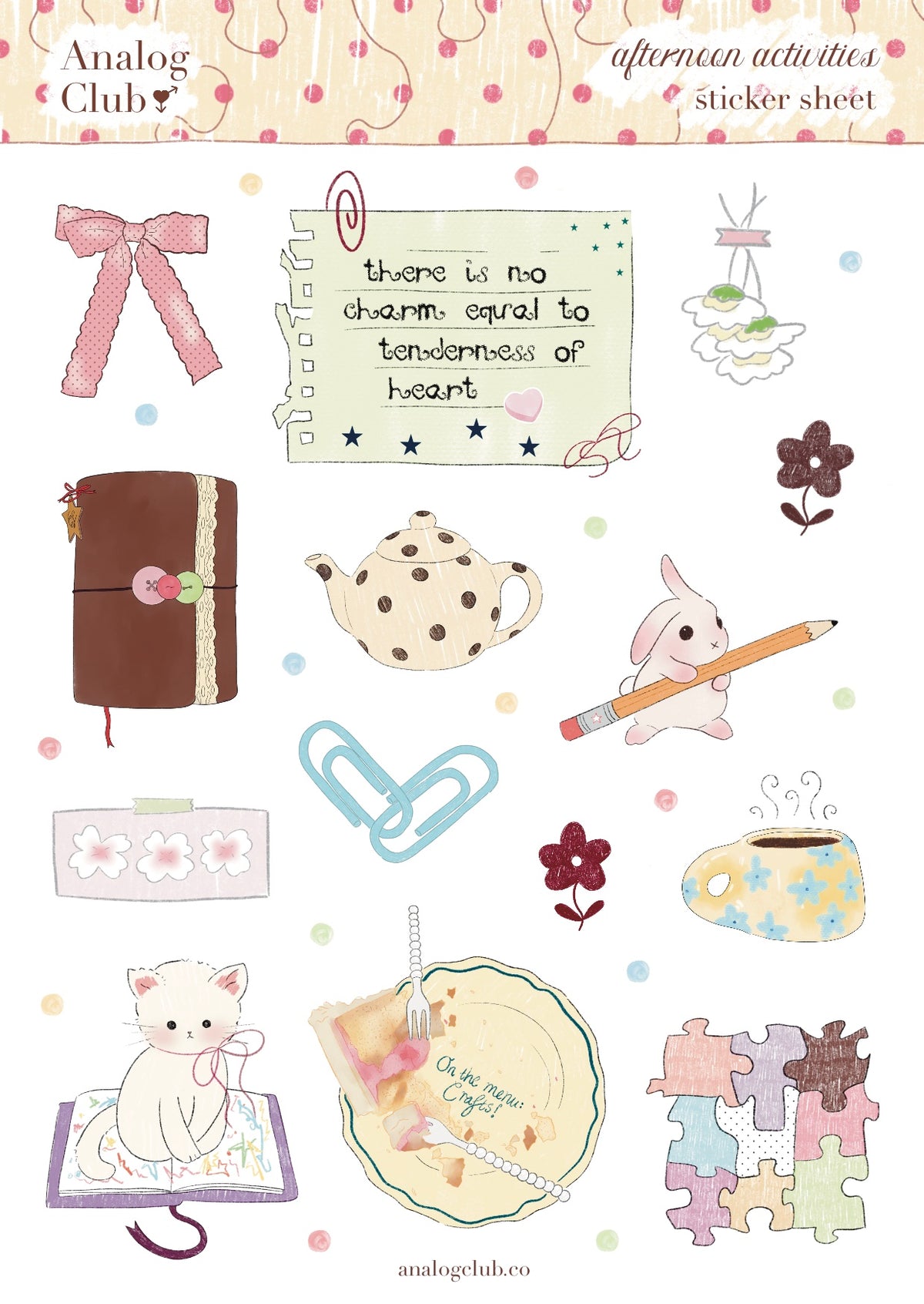 Afternoon Activities Sticker Sheet