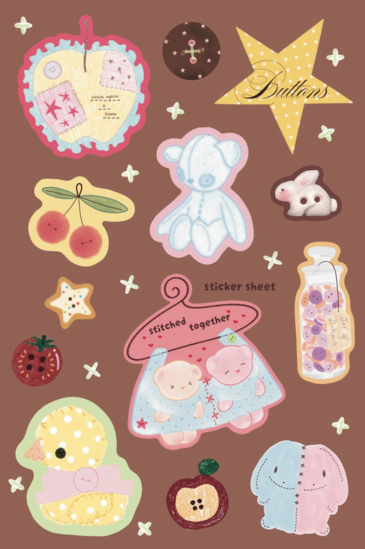 Stitched Together Sticker Sheet
